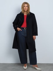 Live Unlimited Black Wool Blend Tailored Coat - Image 5 of 6
