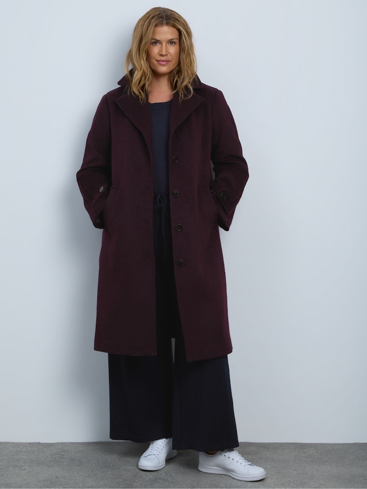 Live Unlimited Purple Wool Blend Tailored Coat - Image 1 of 6 Live Unlimited Purple Wool Blend Tailored Coat - Image 1 of 6