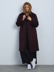 Live Unlimited Purple Wool Blend Tailored Coat - Image 2 of 6