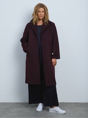 Live Unlimited Purple Wool Blend Tailored Coat - Image 3 of 6