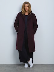 Live Unlimited Purple Wool Blend Tailored Coat - Image 4 of 6