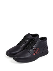 Kickers Black Youth Kelland Lace Hi Leather Shoes - Image 3 of 8
