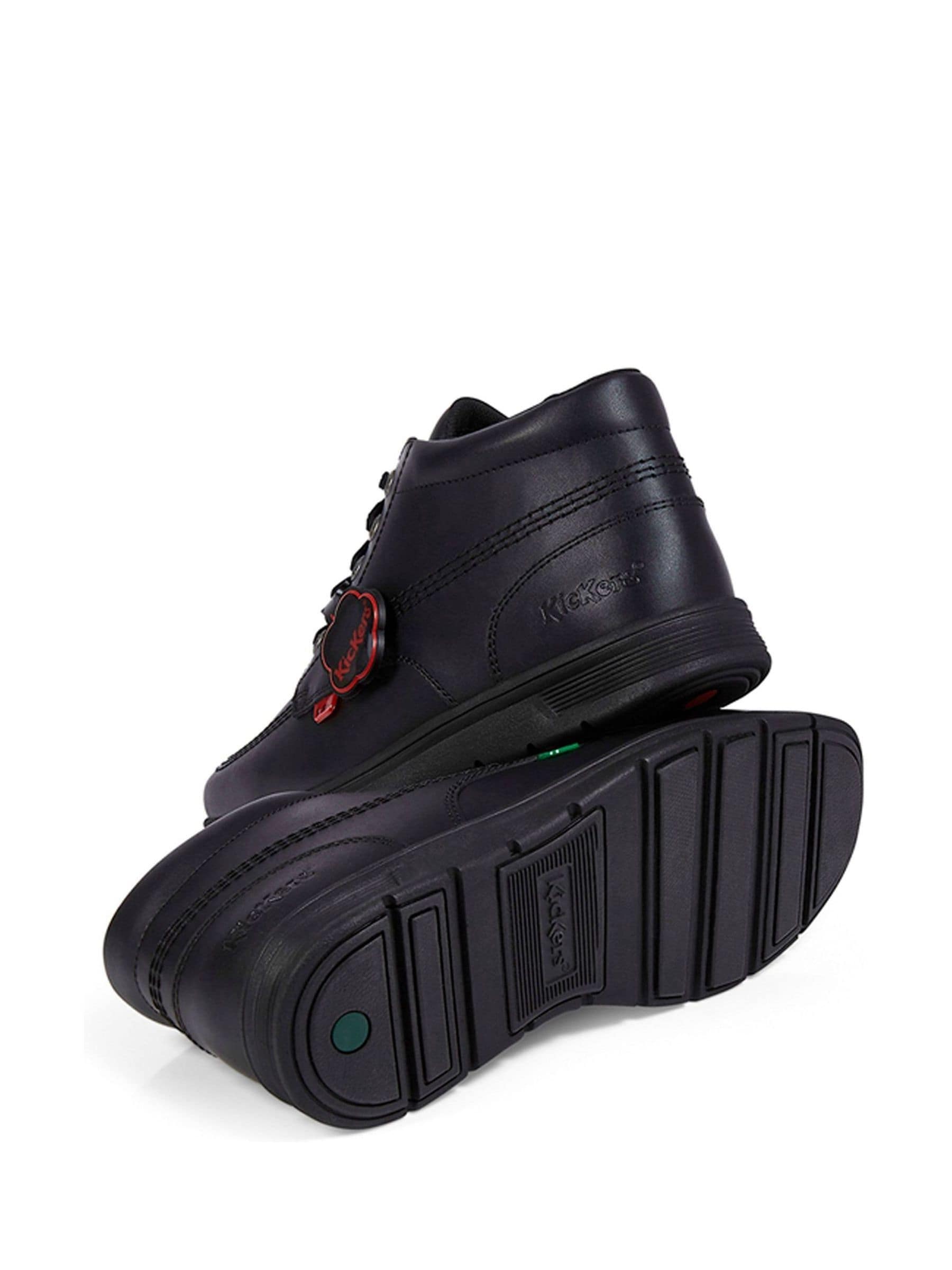 Buy Kickers Black Youth Kelland Lace Hi Leather Shoes from the