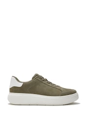 FitFlop Green Rtg Suede Lace Up Trainers - Image 2 of 5
