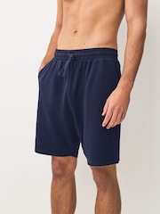 Black/Navy Blue Lightweight 100% Cotton Joggers Shorts 2 Pack - Image 2 of 12