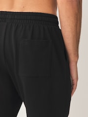 Black/Navy Blue Lightweight 100% Cotton Joggers Shorts 2 Pack - Image 8 of 12