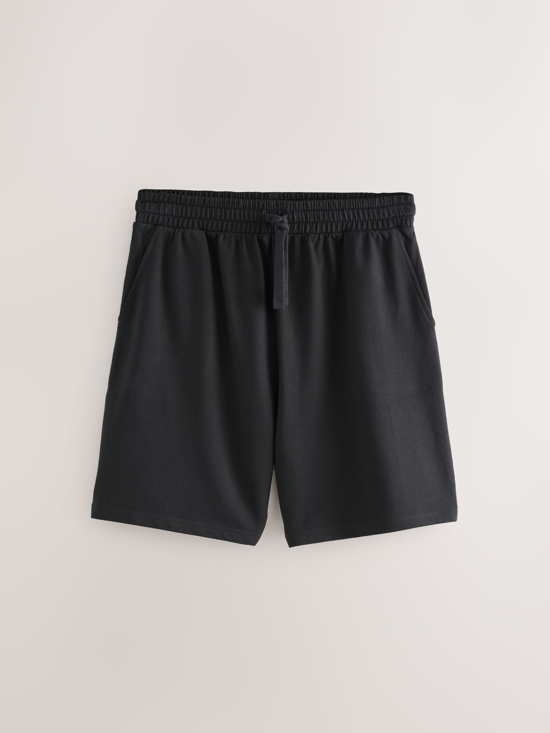 Buy Black/Navy Blue Lightweight 100% Cotton Joggers Shorts 2