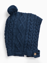 藍色 - MORI Supersoft Knitted Bonnet Hat - 圖片 1/1