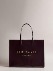 Ted Baker Purple Crikon Crinkle Ew Icon Tote Bag - Image 1 of 6