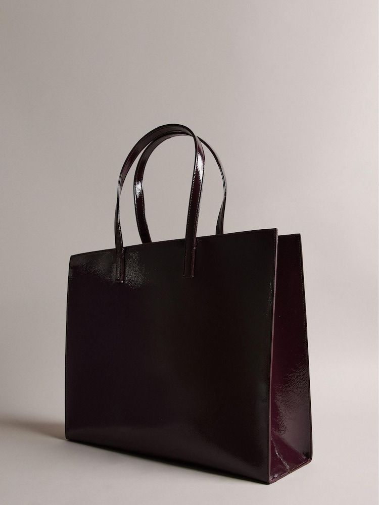Ted Baker Purple Crikon Crinkle Ew Icon Tote Bag - Image 2 of 6