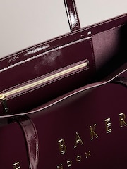 Ted Baker Purple Crikon Crinkle Ew Icon Tote Bag - Image 4 of 6