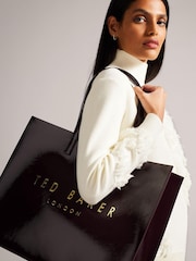 Ted Baker Purple Crikon Crinkle Ew Icon Tote Bag - Image 6 of 6