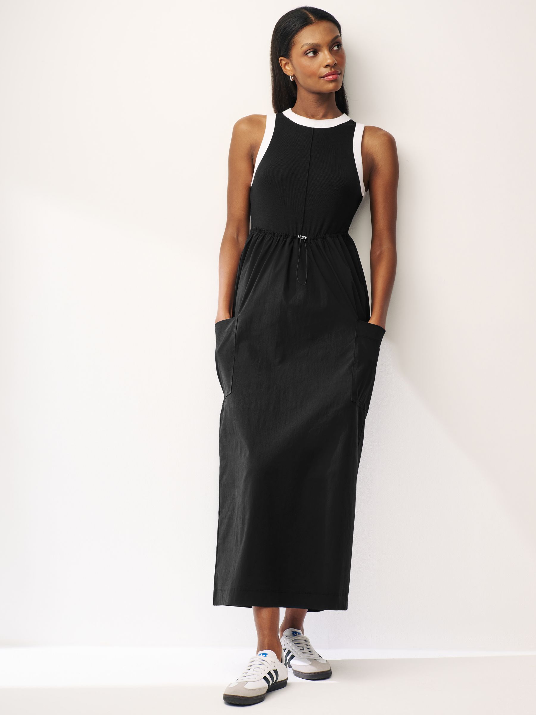Ribbed tank dress midi on sale