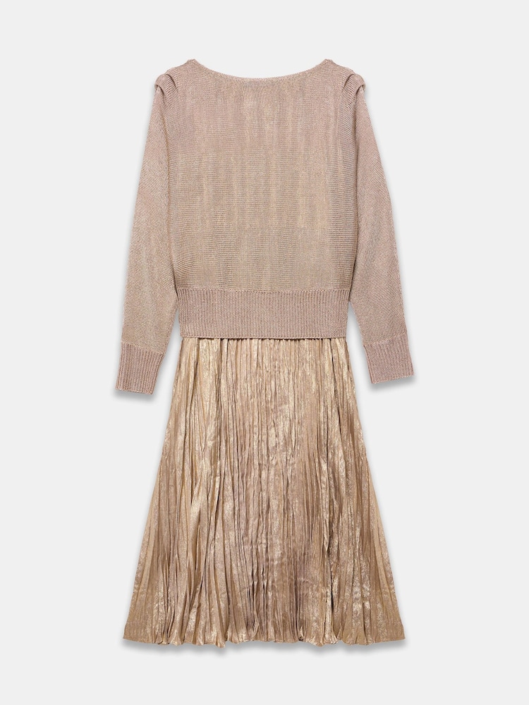 Mint Velvet 2-In-1 Metallic Knit Crinkle Midi Dress - Bilde 7 av 7 Mint Velvet 2-In-1 Metallic Knit Crinkle Midi Dress - Bilde 7 av 7