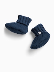 Bleu - Chaussettes chaussons MORI en maille ultra-douce - Image 1 de 1