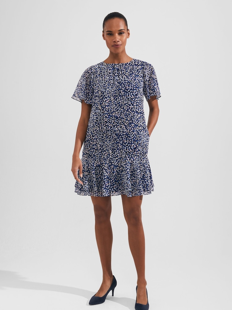Hobbs Blue Sadie Dress - Image 1 of 4 Hobbs Blue Sadie Dress - Image 1 of 4