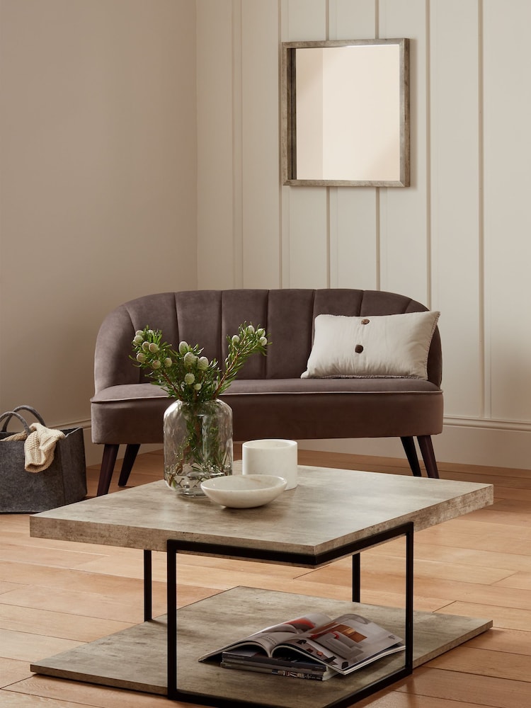 Pacific Black Concrete Effect MDF And Iron Coffee Table - Image 1 of 3