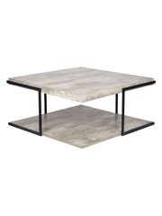 Pacific Black Concrete Effect MDF And Iron Coffee Table - Image 3 of 3
