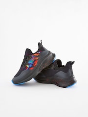 Black/Red Dino Elastic Lace Trainers - Image 3 of 5