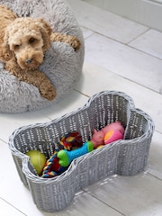 Grey Bone Shaped Pet Storage Basket - Image 1 of 3