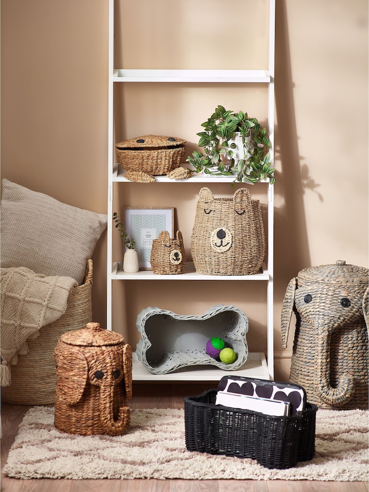 Grey Bone Shaped Pet Storage Basket - Image 2 of 3