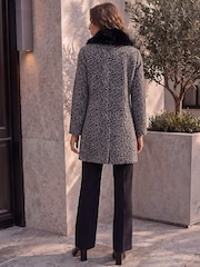 Roman Grey Petite Animal Fur Coat - Image 4 of 4