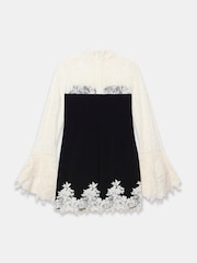 Mint Velvet Black Contrast Lace Mini Dress - Image 7 of 7