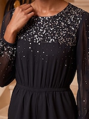 Roman Black Petite Beaded Jumpsuit - Image 4 of 4