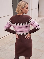 Roman Fair Isle Vestido de punto - Imagen 3 de 4