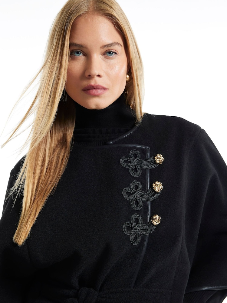 River Island Drummer Detail Cape Poncho - صورة 2 من 4