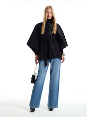 River Island Drummer Detail Cape Poncho - صورة 3 من 4