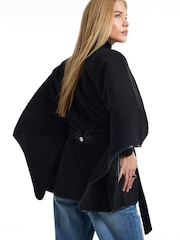 River Island Drummer Detail Cape Poncho - صورة 4 من 4