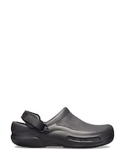 Crocs Black Bistro Pro Literide Slip-On Clogs - Image 1 of 6