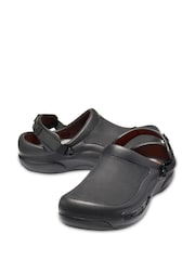 Crocs Black Bistro Pro Literide Slip-On Clogs - Image 4 of 6