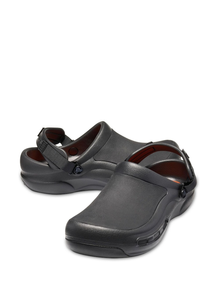 Crocs Black Bistro Pro Literide Slip-On Clogs - Image 4 of 6