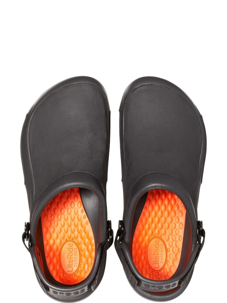Crocs Black Bistro Pro Literide Slip-On Clogs - Image 6 of 6