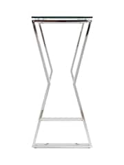 Chrome Claro Metal and Glass Console Table - Image 6 of 7