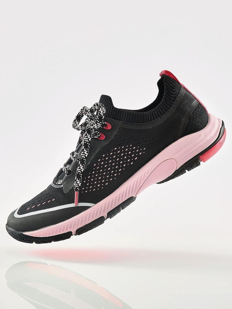 Black & Pink Next Active Sports V254W Running Trainers - Image 1 of 25