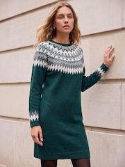 Roman Green Fairisle Knit Dress - Image 3 of 4
