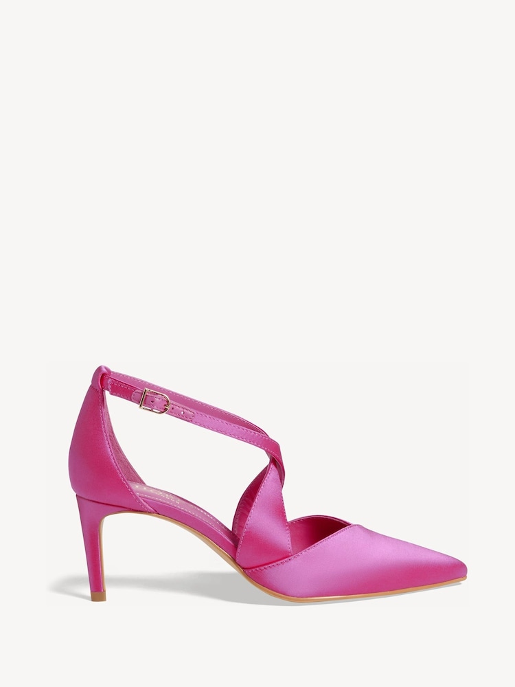 Hobbs Pink Marissa Satin Court Shoes - Image 2 of 5 Hobbs Pink Marissa Satin Court Shoes - Image 2 of 5