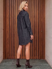 Roman Black Button Shirt Dress - Image 3 of 4