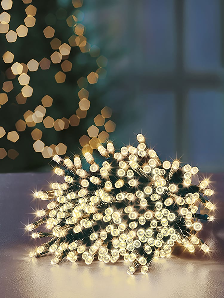 Premier Decorations Ltd White Warm 720 Supabrights LED Christmas Lights With Timer 57.5M - Image 1 of 4