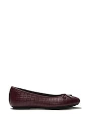 FitFlop Red Delicato Crocodile Ballerinas - Image 2 of 5