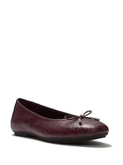 FitFlop Red Delicato Crocodile Ballerinas - Image 3 of 5