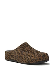 FitFlop Brown Shuv Suede Leopard Mules - Image 2 of 5