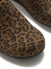FitFlop Brown Shuv Suede Leopard Mules - Image 4 of 5
