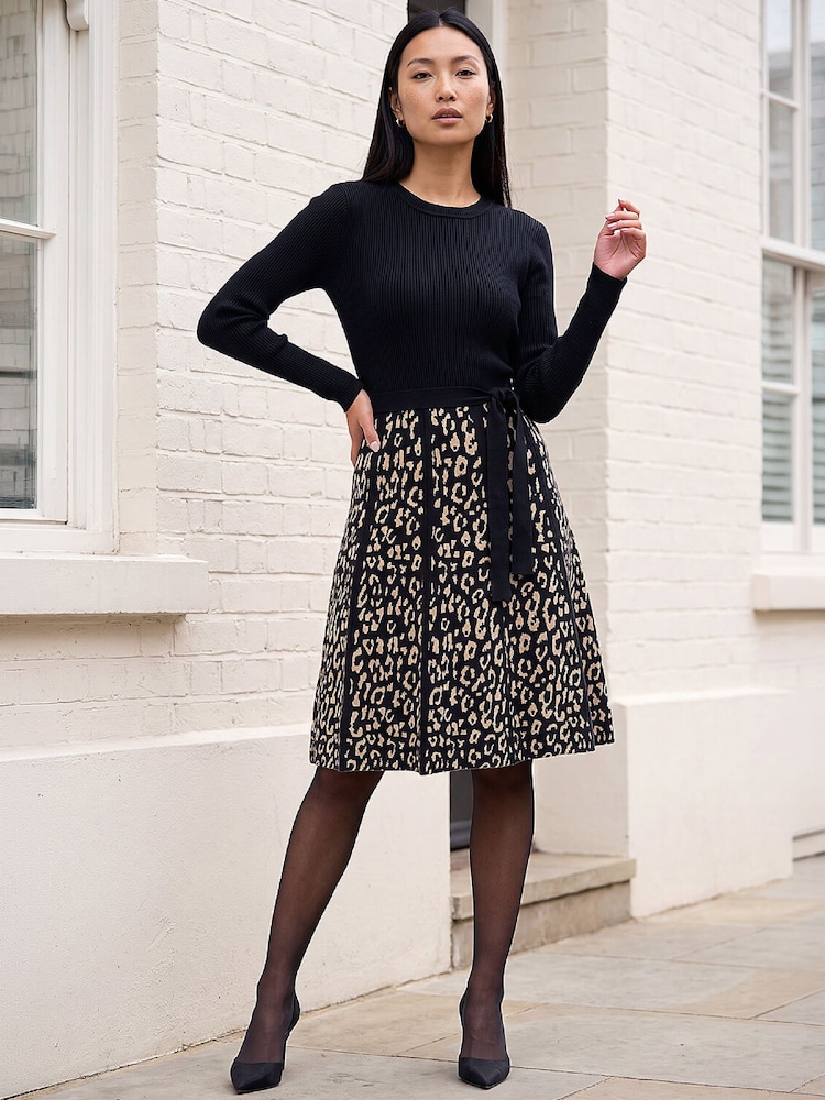 Roman Animal Knit Belted Dress - Image 2 sur 4 Roman Animal Knit Belted Dress - Image 2 sur 4