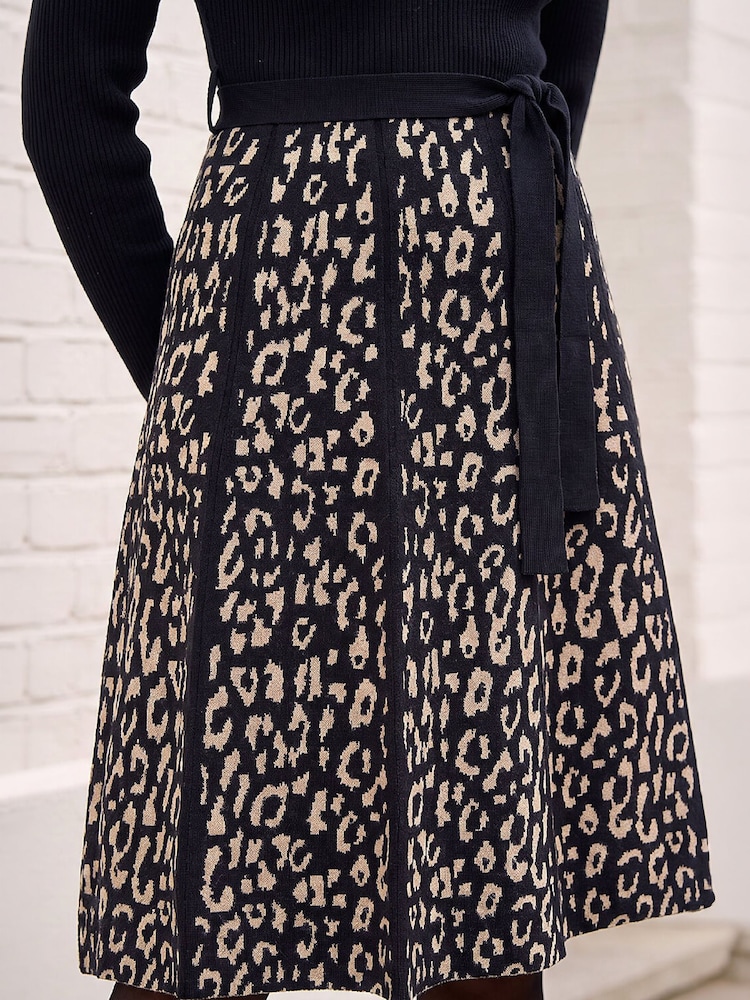Roman Animal Knit Belted Dress - Image 4 sur 4 Roman Animal Knit Belted Dress - Image 4 sur 4