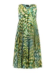 Live Unlimited Green Curve Kaleidoscope Sunray Pleat Maxi Dress - Image 6 of 6