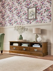 Laura Ashley Dark Chestnut Garrat 3 Drawer TV Stand - Image 4 of 9
